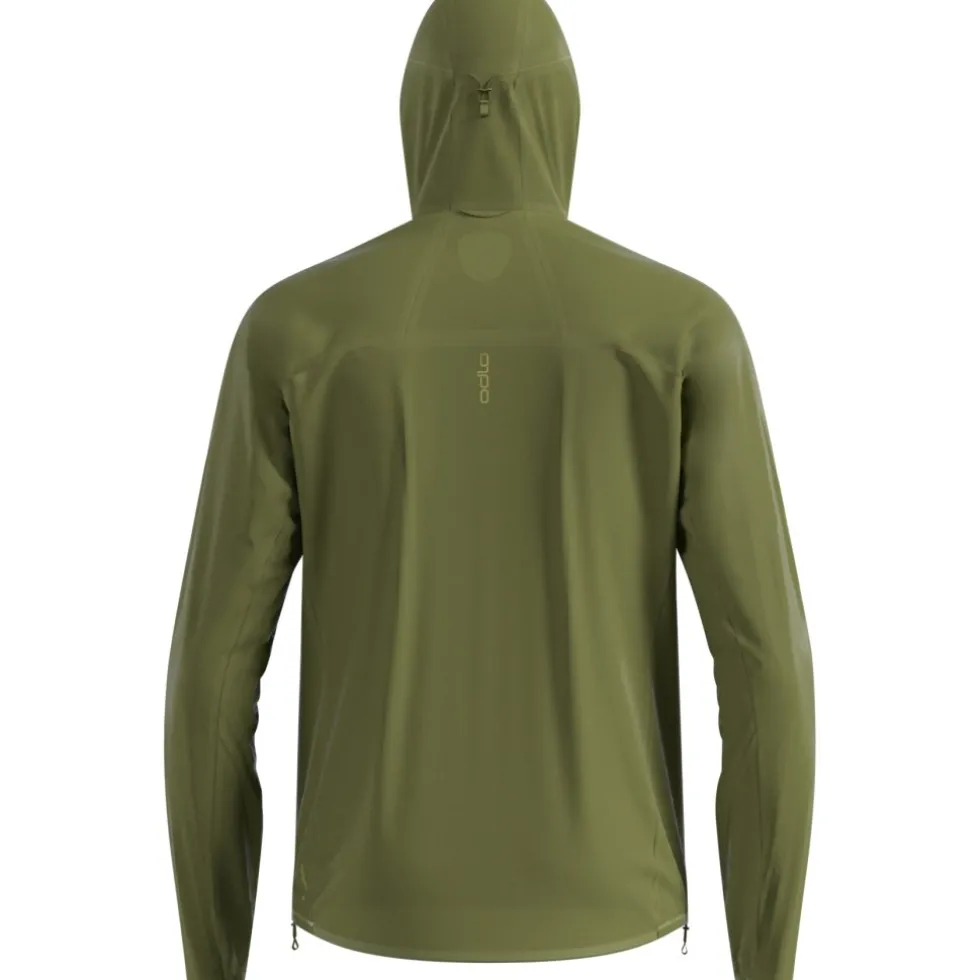 Odlo Zeroweight Dual Dry Performance Knit Waterdichte Hardloopjas Heren - guacamole