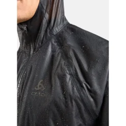 Jassen & Vesten < Odlo Dua Dry Waterdicht Geïoeerd Hardoopjack Heren - zwart