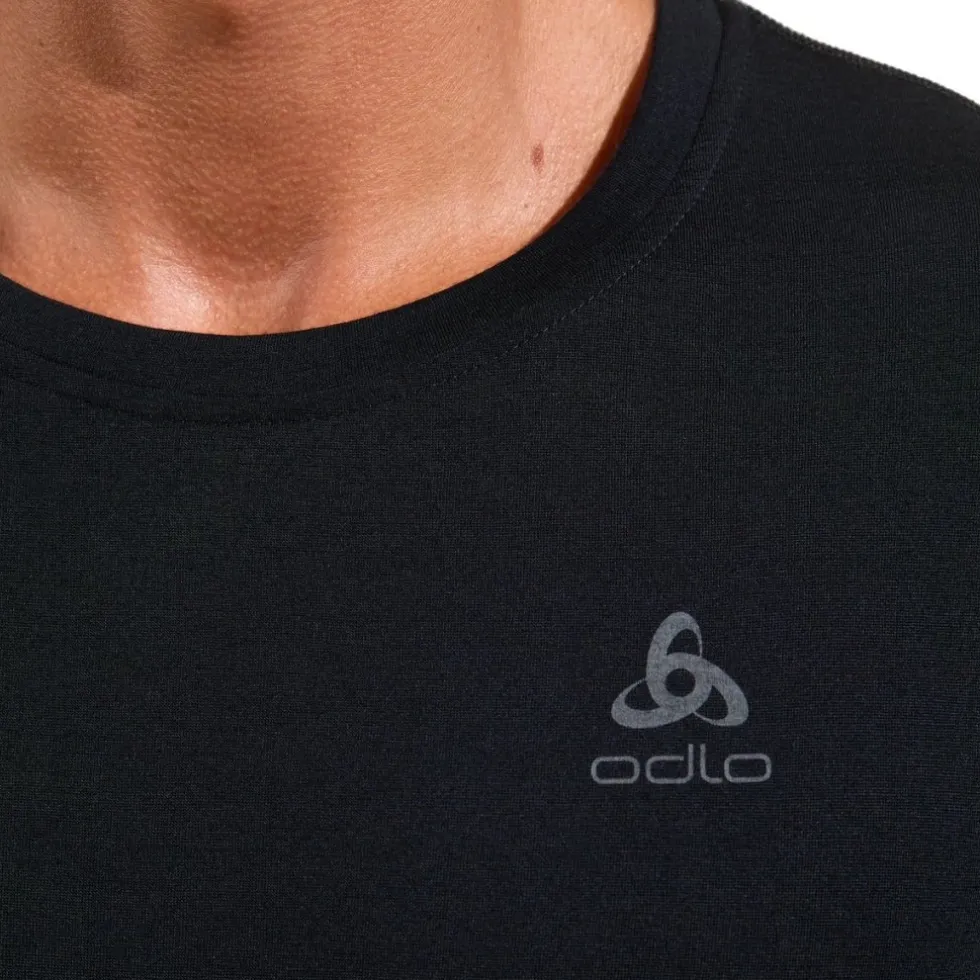 Odlo Natural Merino 200 Crew Neck Hemd met Lange Mouwen Heren - zwart