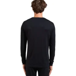 Odlo Natural Merino 200 Crew Neck Hemd met Lange Mouwen Heren - zwart