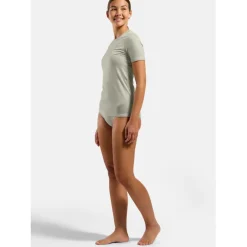 Odlo Natural Merino 160 Hemd met Korte Mouwen Dames - agate gray
