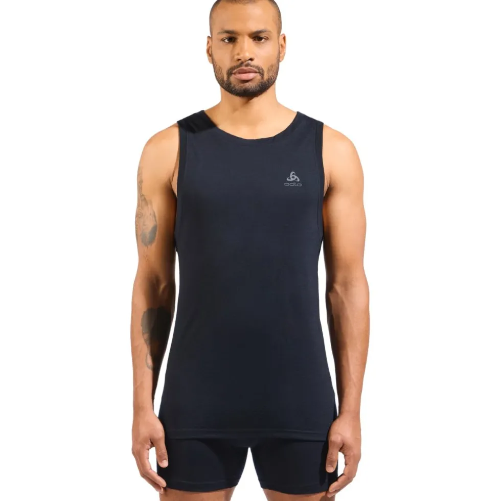 Odlo Natural Merino 160 Hemd zonder Mouwen Heren - zwart