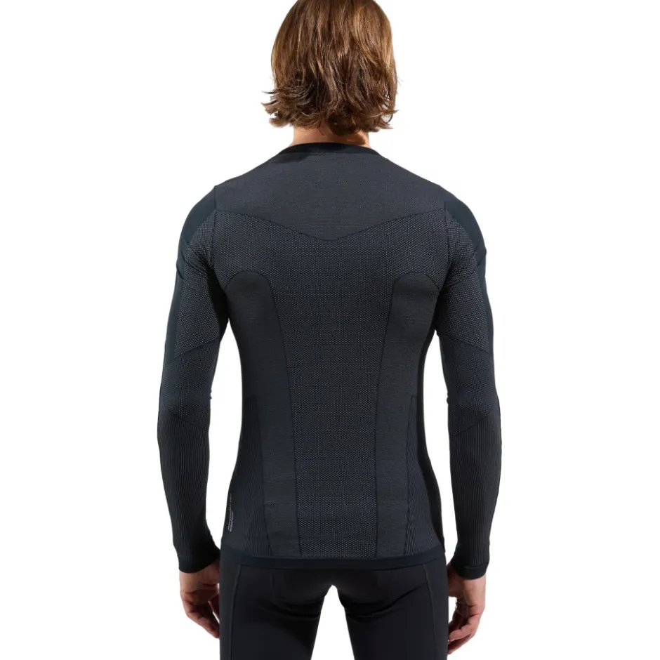 Ondershirts < Odlo Performance Windshield Light Fietsondertop met Lange Mouwen Heren - zwart - concrete grey