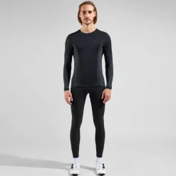 Ondershirts < Odlo Performance Windshield Light Fietsondertop met Lange Mouwen Heren - zwart - concrete grey