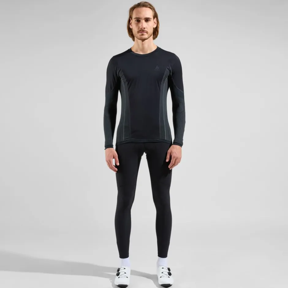 Ondershirts < Odlo Performance Windshield Light Fietsondertop met Lange Mouwen Heren - zwart - concrete grey