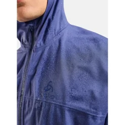 Odlo X-Alp Performance Knit Waterdichte Hardloopjack Heren - skipper blue