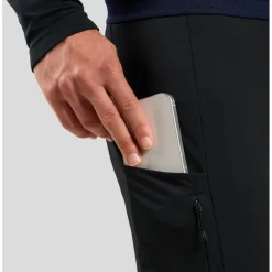 Odlo Zeroweight Pro Warm Winddichte Langlauftight Heren - zwart