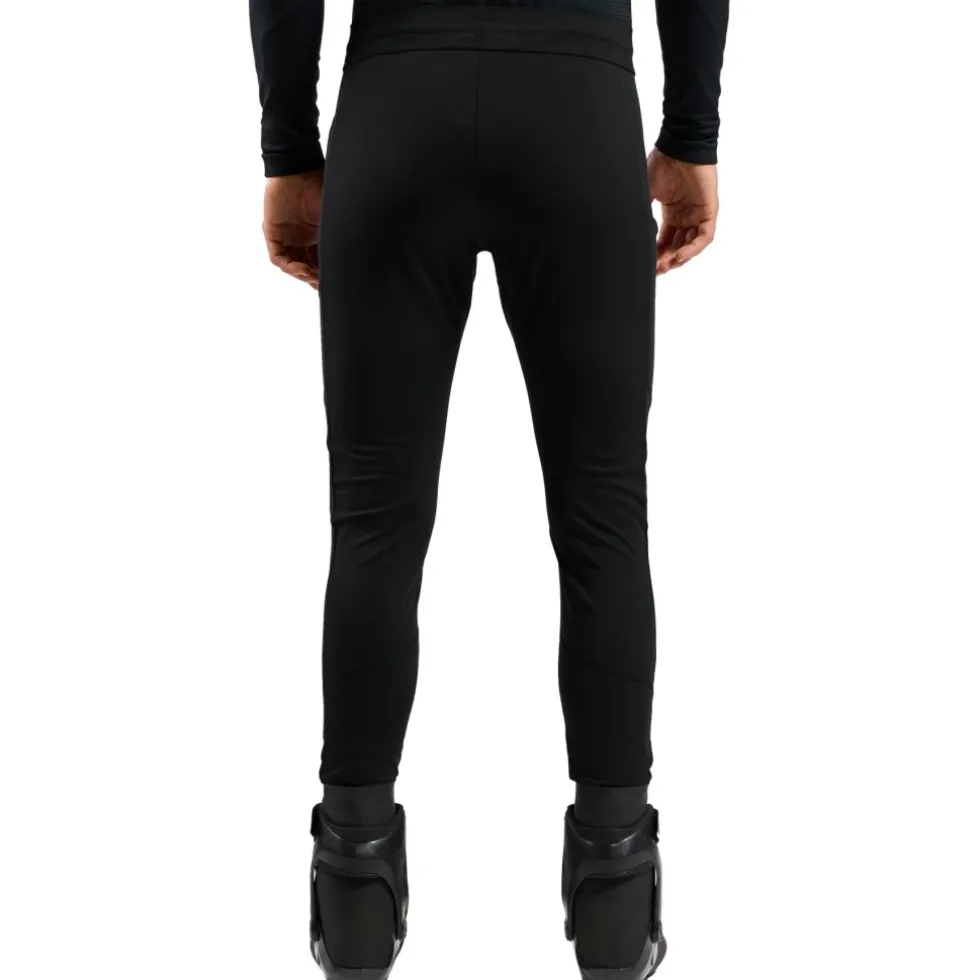 Odlo Zeroweight Pro Warm Winddichte Langlauftight Heren - zwart