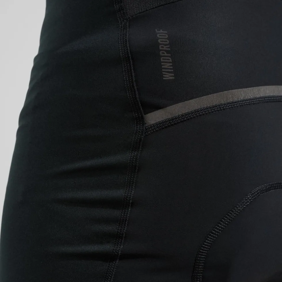 Odlo Zeroweight X-Warm Fietsbroek met Bretels Heren - zwart