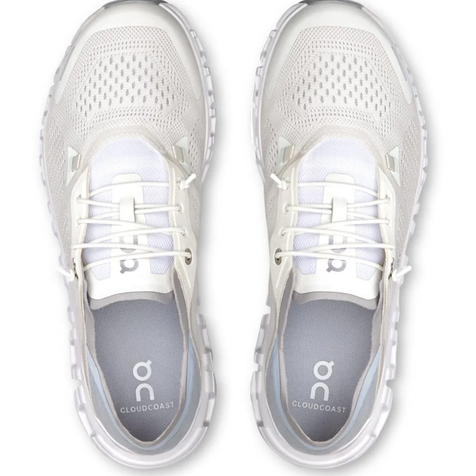 On Cloud 6 Coast Sneakers Dames - White | Glacier