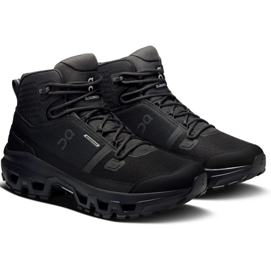 Wandelschoenen|Wandelschoenen < On Running On Cloudrock Mid Waterproof Heren Wandelboots - Zwart | Zwart