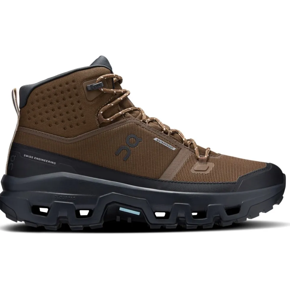On Cloudrock Mid Waterproof Heren Wandelboots - Earth | Black