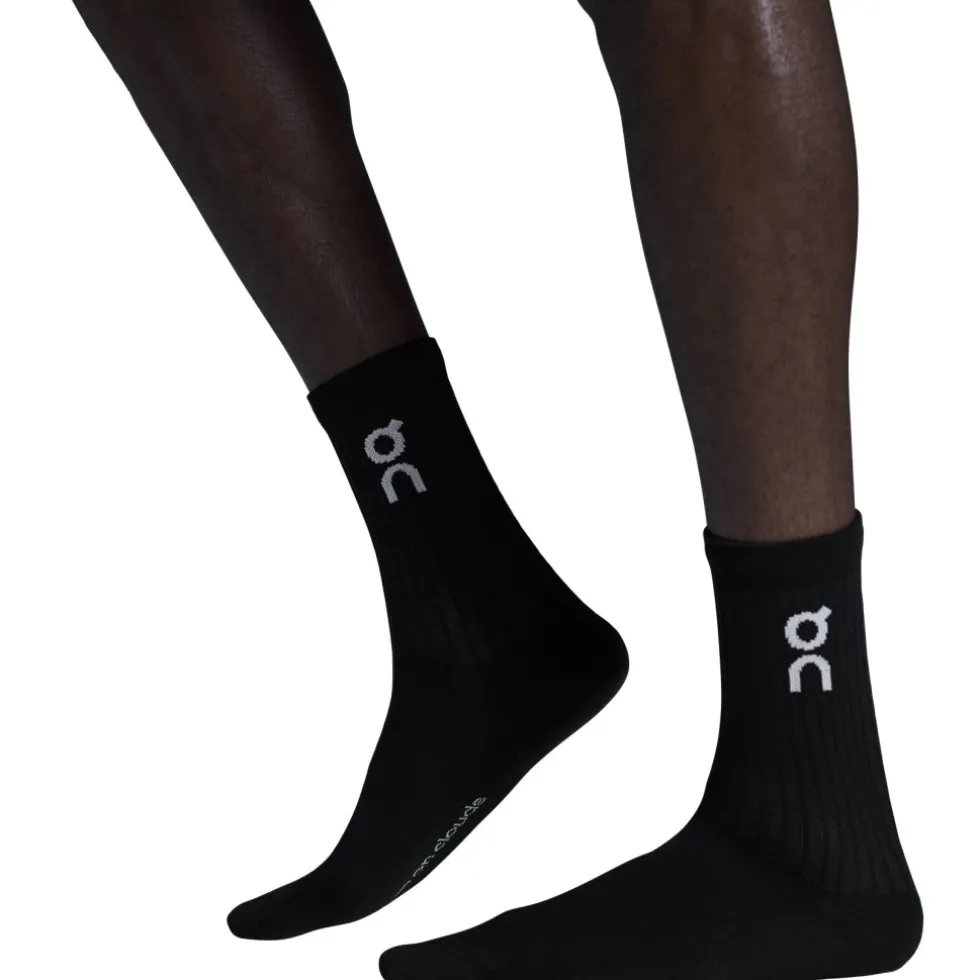 On Logo High Sokken Lang Unisex - 3-Pack - Zwart