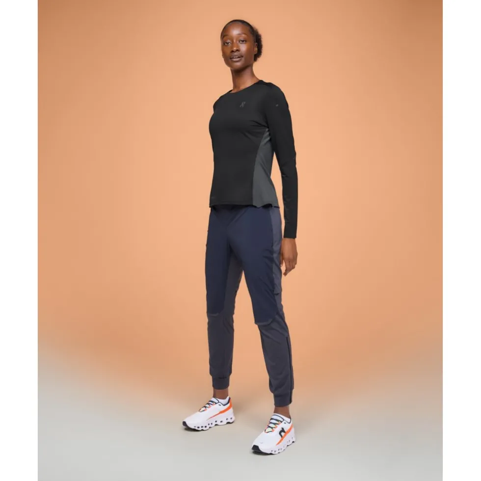On Performance Long-T Shirt met Lange Mouwen Dames - Black | Eclipse