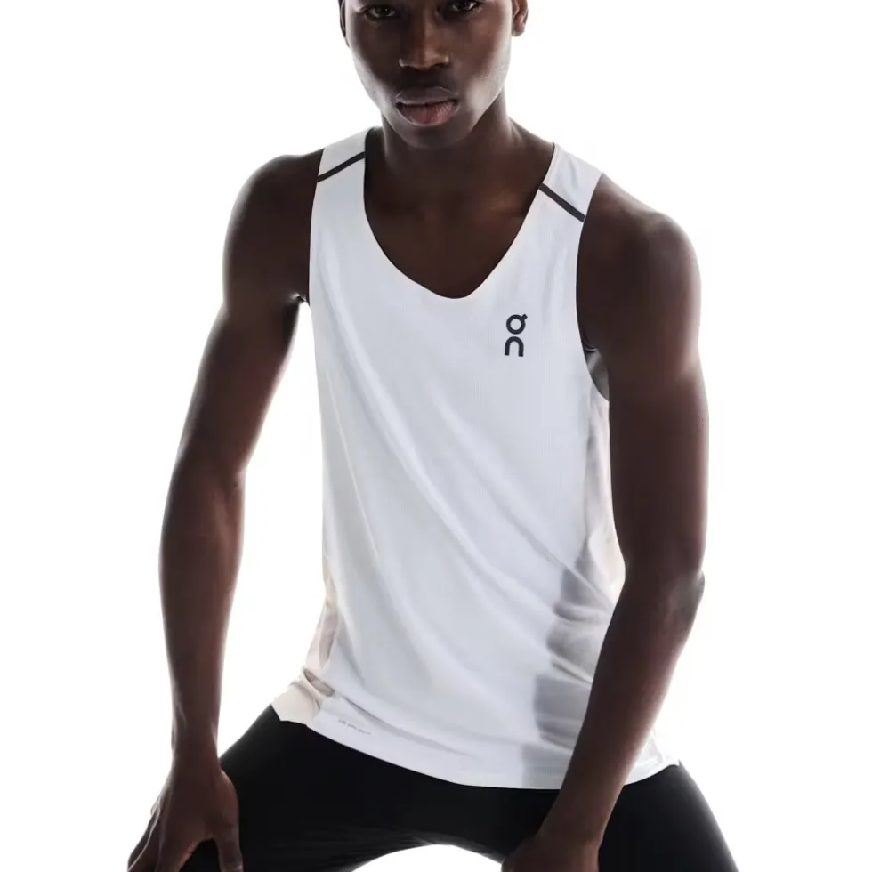 On Performance Tank Tanktop Heren - Wit | Zilver