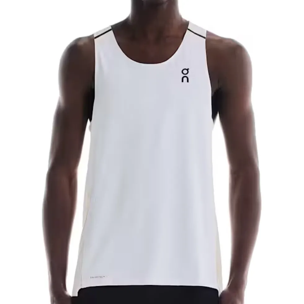 On Performance Tank Tanktop Heren - Wit | Zilver