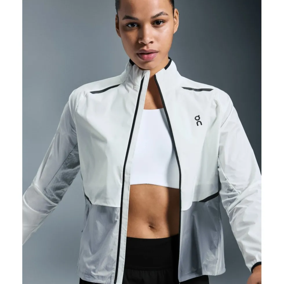 On Weather Hardloopjack Dames - White | Glacier