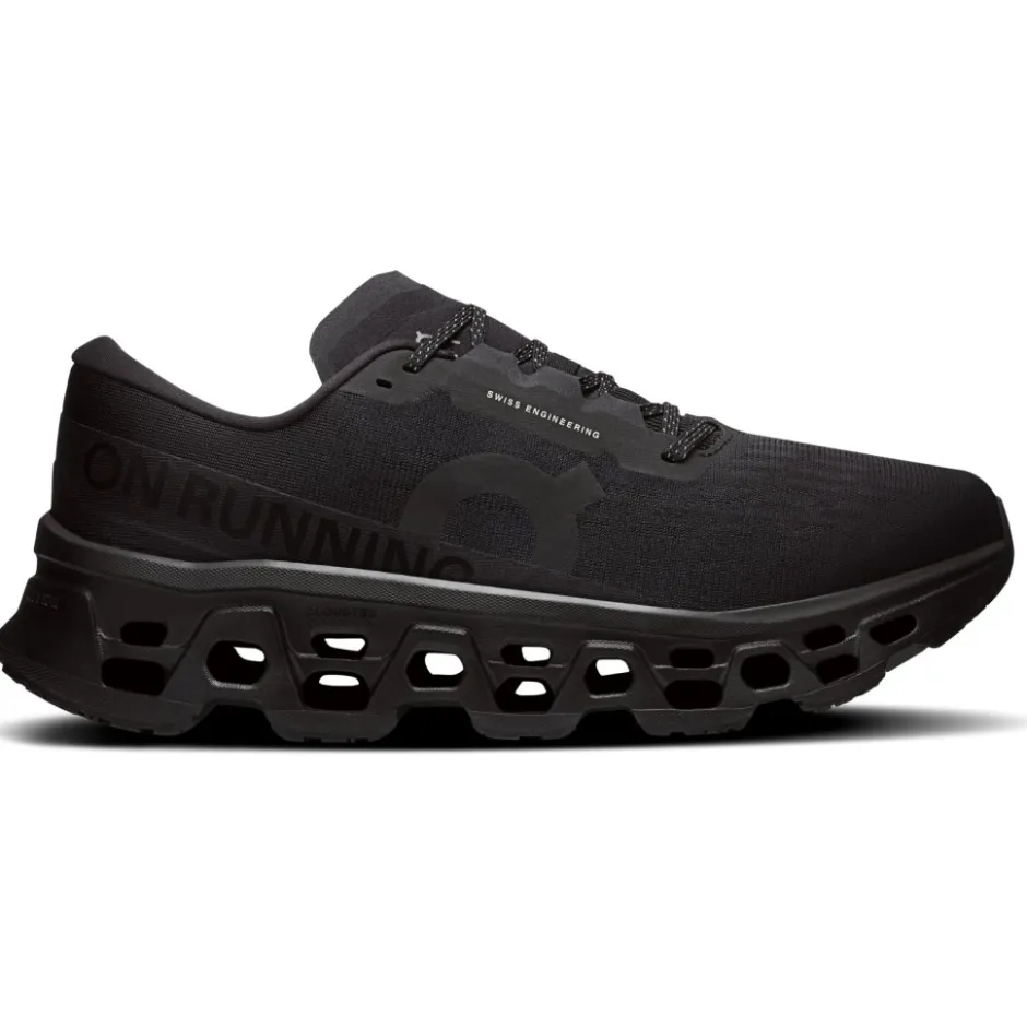 Hardloopschoenen Voor Op De Weg|Hardloopschoenen Heren < On Running On Cloudmonster 3 Hardloopschoenen heren - Breed - Zwart | Zwart