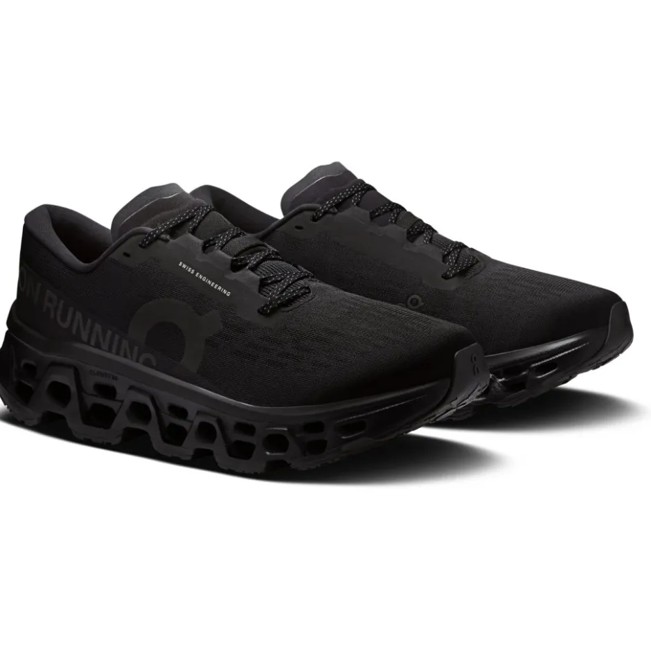 Hardloopschoenen Voor Op De Weg|Hardloopschoenen Heren < On Running On Cloudmonster 3 Hardloopschoenen heren - Breed - Zwart | Zwart