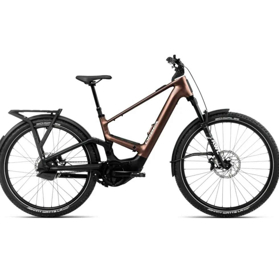 Orbea MUGA 10 - Trekking E-Bike Riemaandrijving - 2026 - 29"/27.5" | Metallic Rust - Diamond Black (matt)