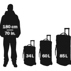 ORTLIEB Duffle RG - Reistas met Wielen - 34L - zwart