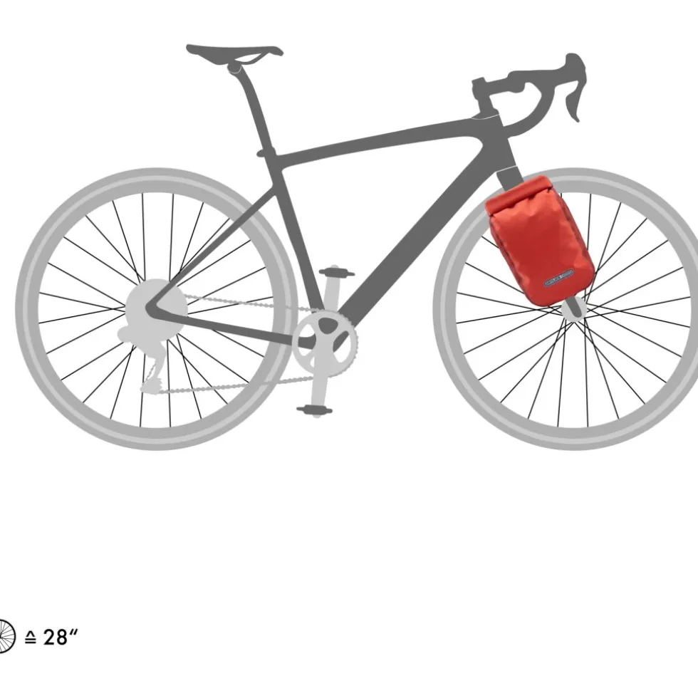 ORTLIEB Fork-Pack Plus Vorktas - 5.8L - salsa-dark chili