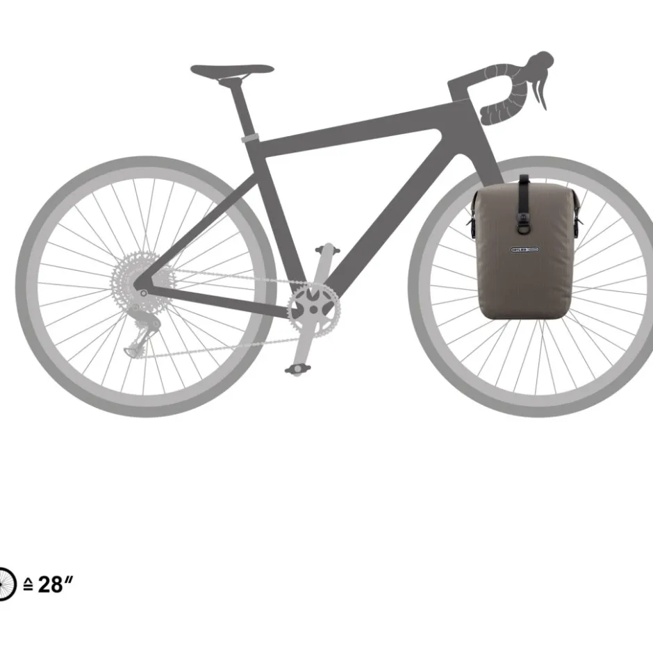 Bagagedragertassen < ORTLIEB Gravel-Pack Single QL3.1 Fietstas - 14.5L - dark sand