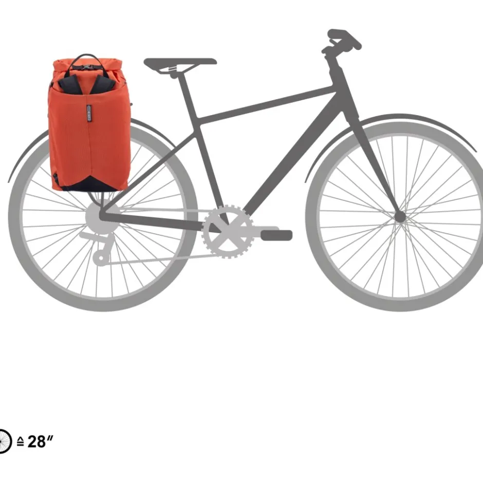 Bagagedragertassen < ORTLIEB Vario Lite QL2.1 Fietstas | Rugzak - 22 L - rooibos
