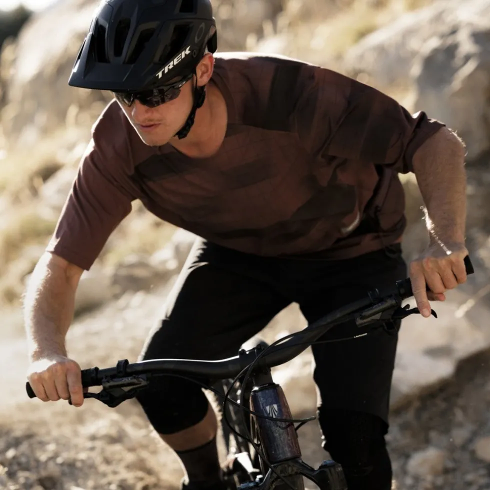 Ortovox Sequence Trail Heren-shirt met korte mouwen - dark linen