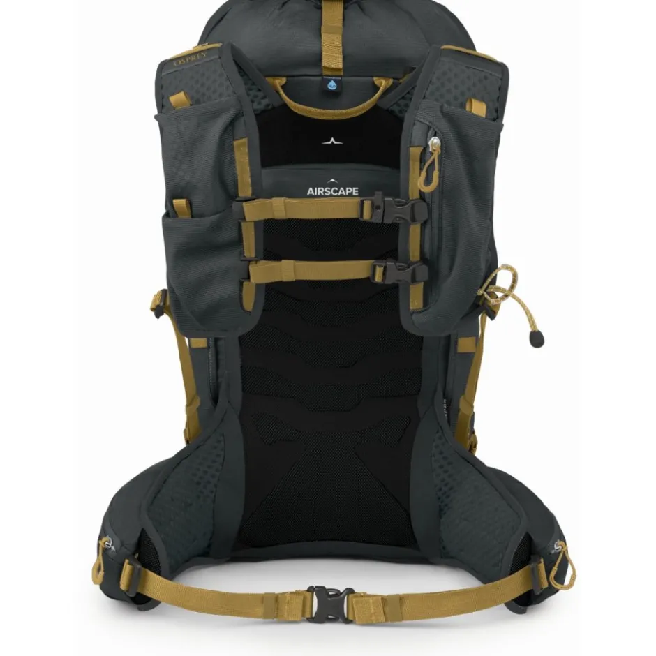 Rugzakken & Drinksystemen|Drinkrugzakken < Osprey Talon Velocity 30 Rugzak - S/M - Dark Charcoal/Tumbleweed Yellow