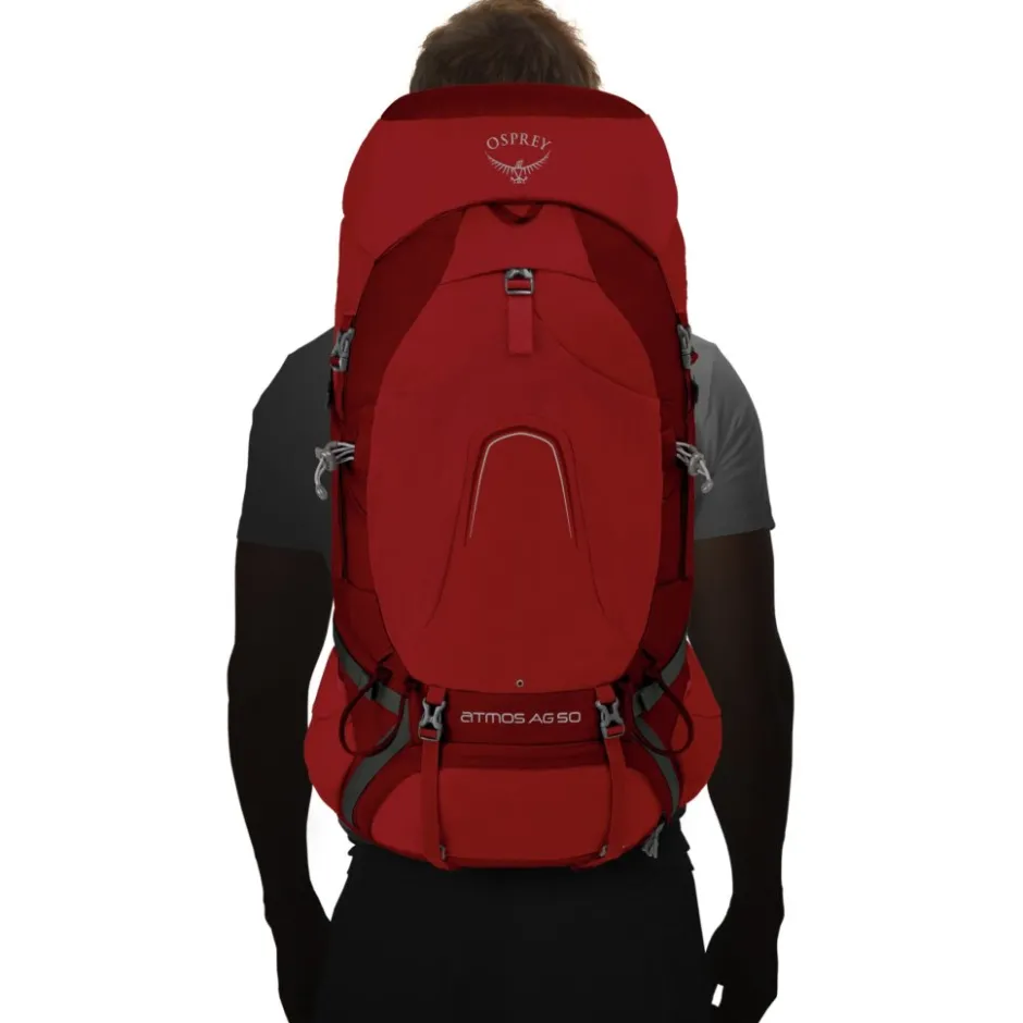 Rugzakken & Drinksystemen < Osprey Atmos AG 50 Rugzak - Black