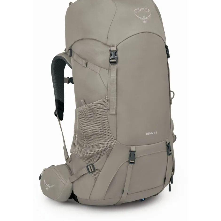 Rugzakken & Drinksystemen < Osprey Renn 65 Trekking Rugzak Dames - Pediment Grey/Linen Tan