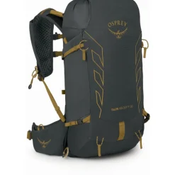 Rugzakken & Drinksystemen|Drinkrugzakken < Osprey Talon Velocity 20 Rugzak - L/XL - Dark Charcoal/Tumbleweed Yellow