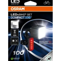 Verlichting|Verlichting Op Batterijen < OSRAM LEDsBike Compact 100 Verlichtingsset (On Road)