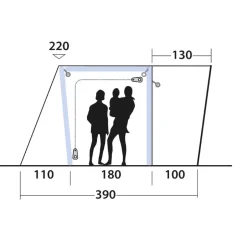 Tenten, Tarps & Hangmatten < Outwell Jonesville 290SA Flex Voortent - groen