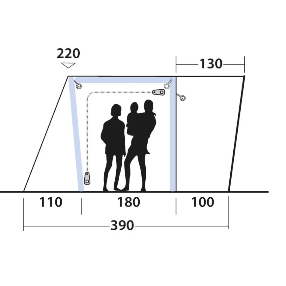 Tenten, Tarps & Hangmatten < Outwell Jonesville 290SA Flex Voortent - groen