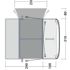 Tenten, Tarps & Hangmatten < Outwell Jonesville 290SA Flex Voortent - groen