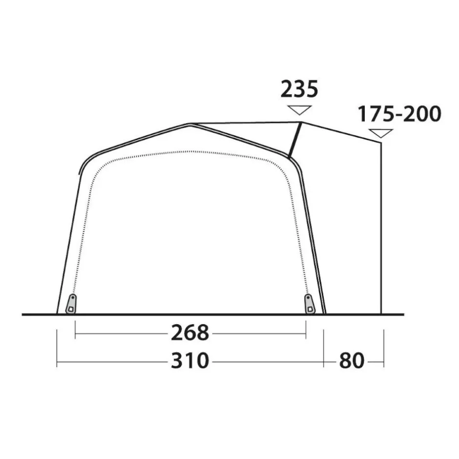 Tenten, Tarps & Hangmatten < Outwell Jonesville 290SA Flex Voortent - groen