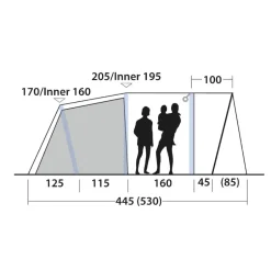 Tenten, Tarps & Hangmatten < Outwell Monterey 5 Air Tent - blauw