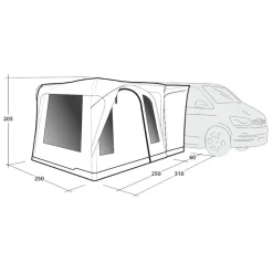 Outwell Daytona Air Voortent - grijs