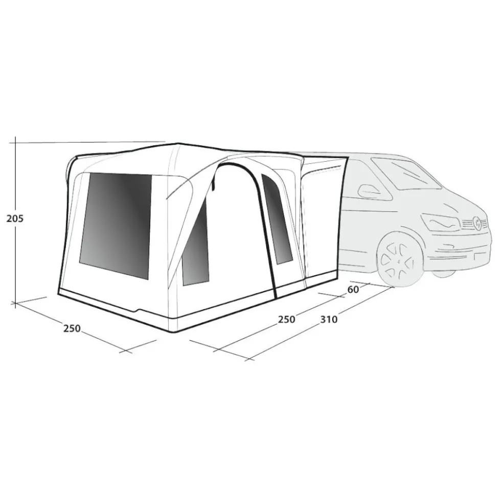 Outwell Daytona Air Voortent - grijs