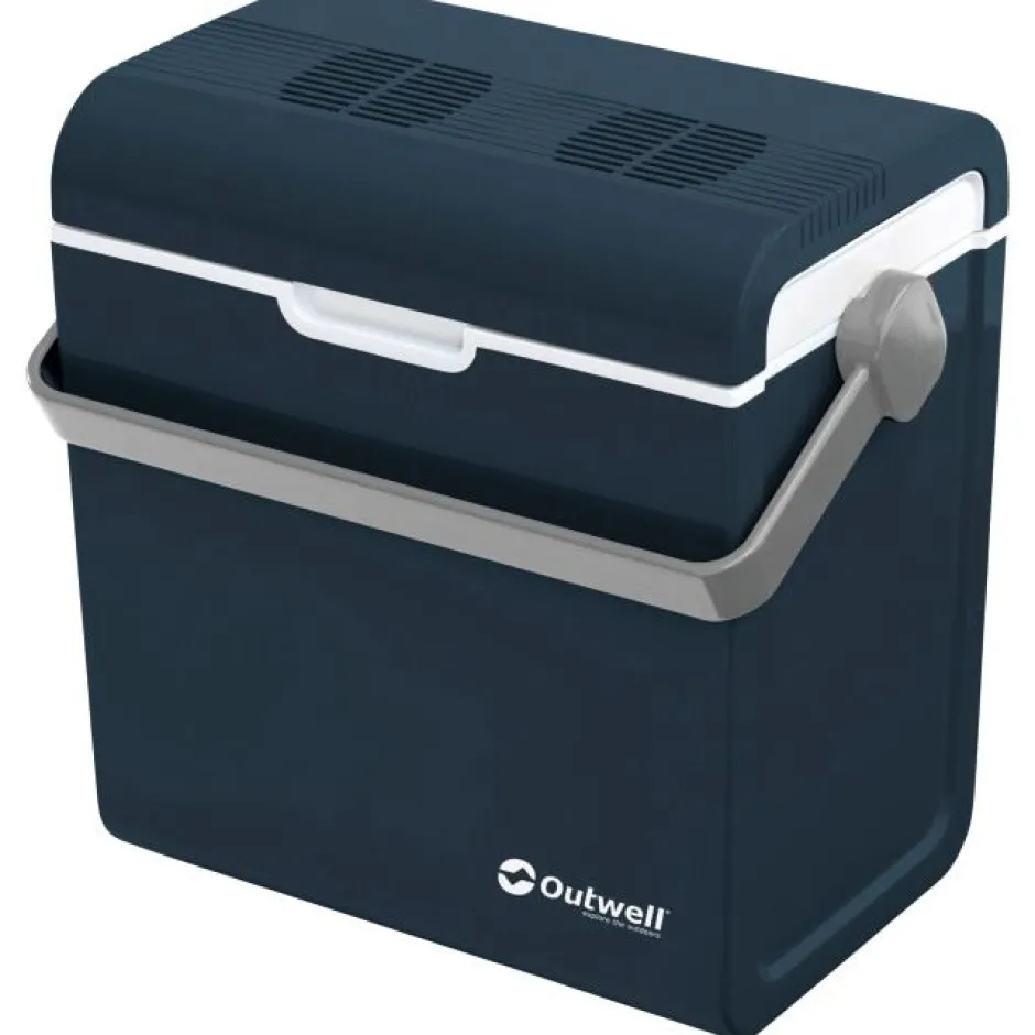 Campingservies & Bestek < Outwell ECOcool Lite Dark Blue Koelbox - 24L - 12V/230V - Blauw