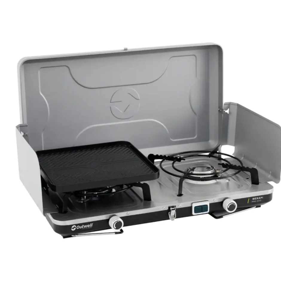Kooktoestellen & Aanstekers < Outwell Merapi Pro Duo Deluxe Koker - zilvergrijs