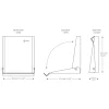 Parax L-Rack Bicycle Wall Mount - White
