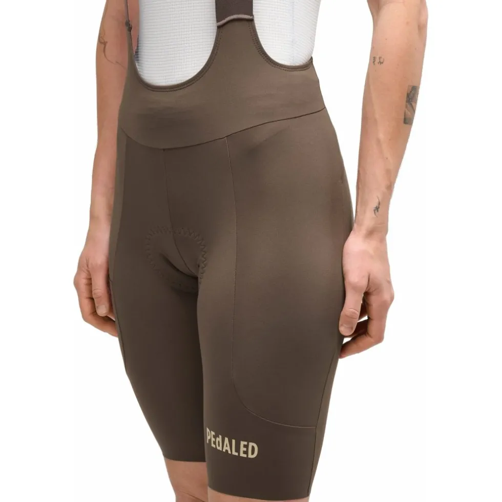 PEdALED E. Lightweight Fietsshort met Bretels Dames - Brown