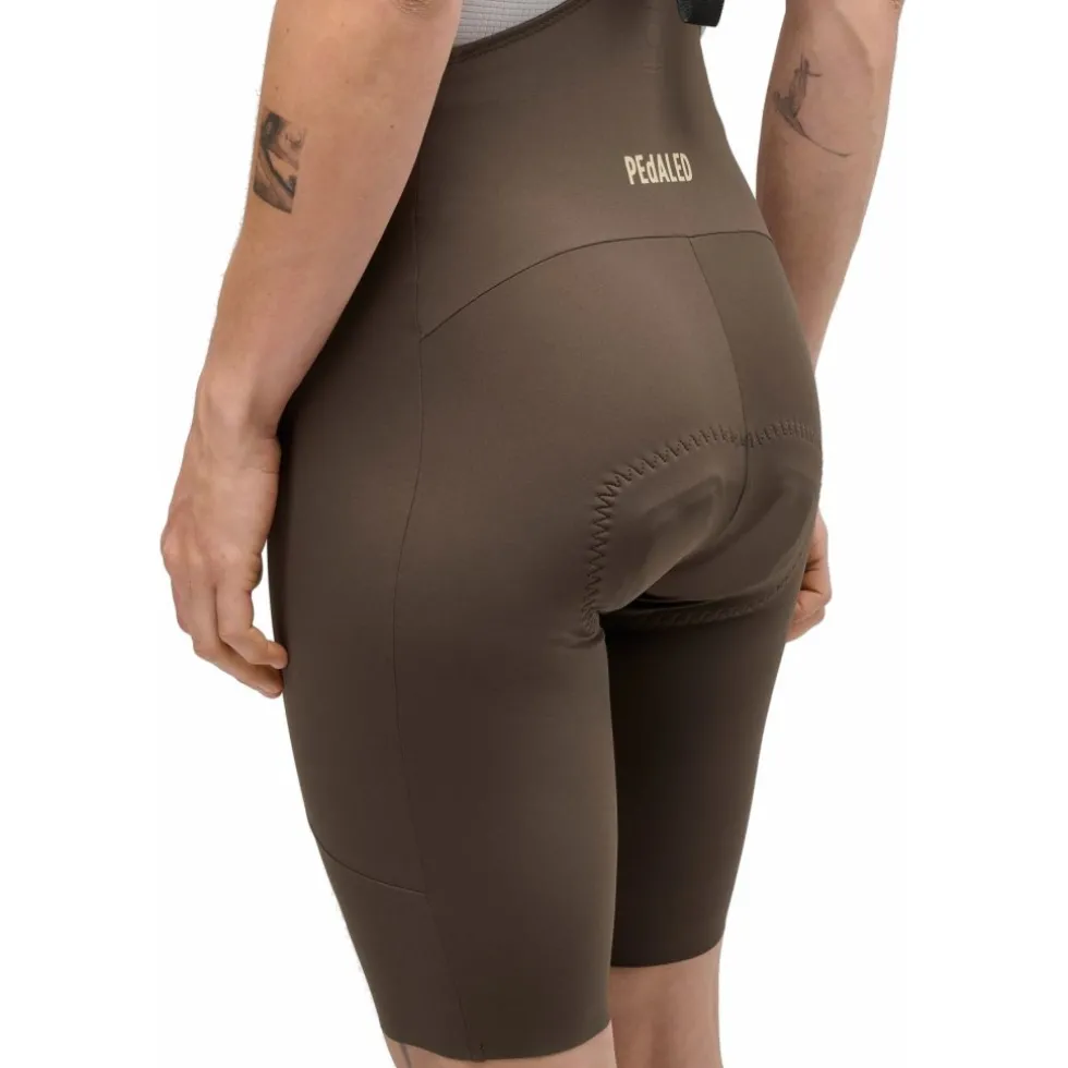 PEdALED E. Lightweight Fietsshort met Bretels Dames - Brown