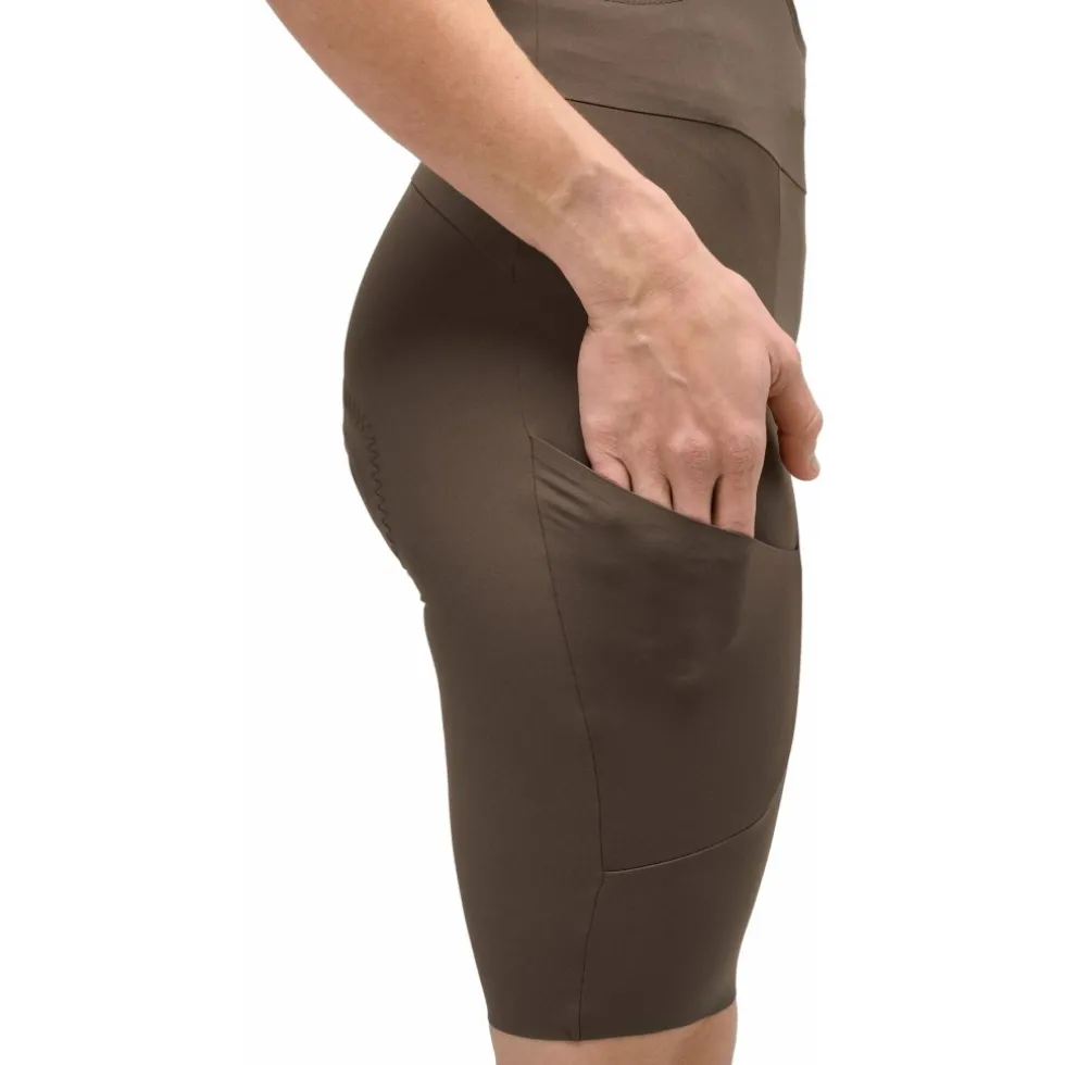 PEdALED E. Lightweight Fietsshort met Bretels Dames - Brown