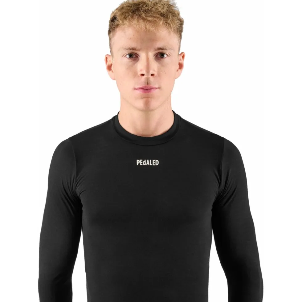PEdALED E. Merino Hemd met Lange Mouwen Heren - Zwart