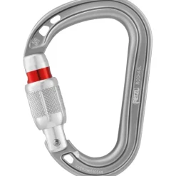 Karabijnhaken < Petzl ROCHA Screw-Lock - Schroef-Karabijnhaak - grijs
