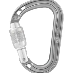 Karabijnhaken < Petzl ROCHA Screw-Lock - Schroef-Karabijnhaak - grijs